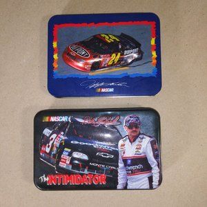 Dale Earnhardt And Jeff Gordon Collector Tins With Playing Cards